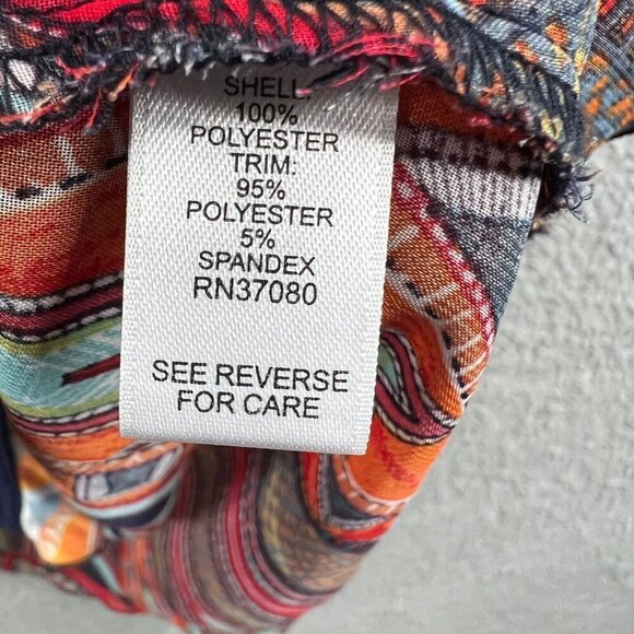 Cato‎ Womens Sleeveless Blouse Tribal Geometric Print High Low Hem Top Sz 14/16W - Picture 6 of 9